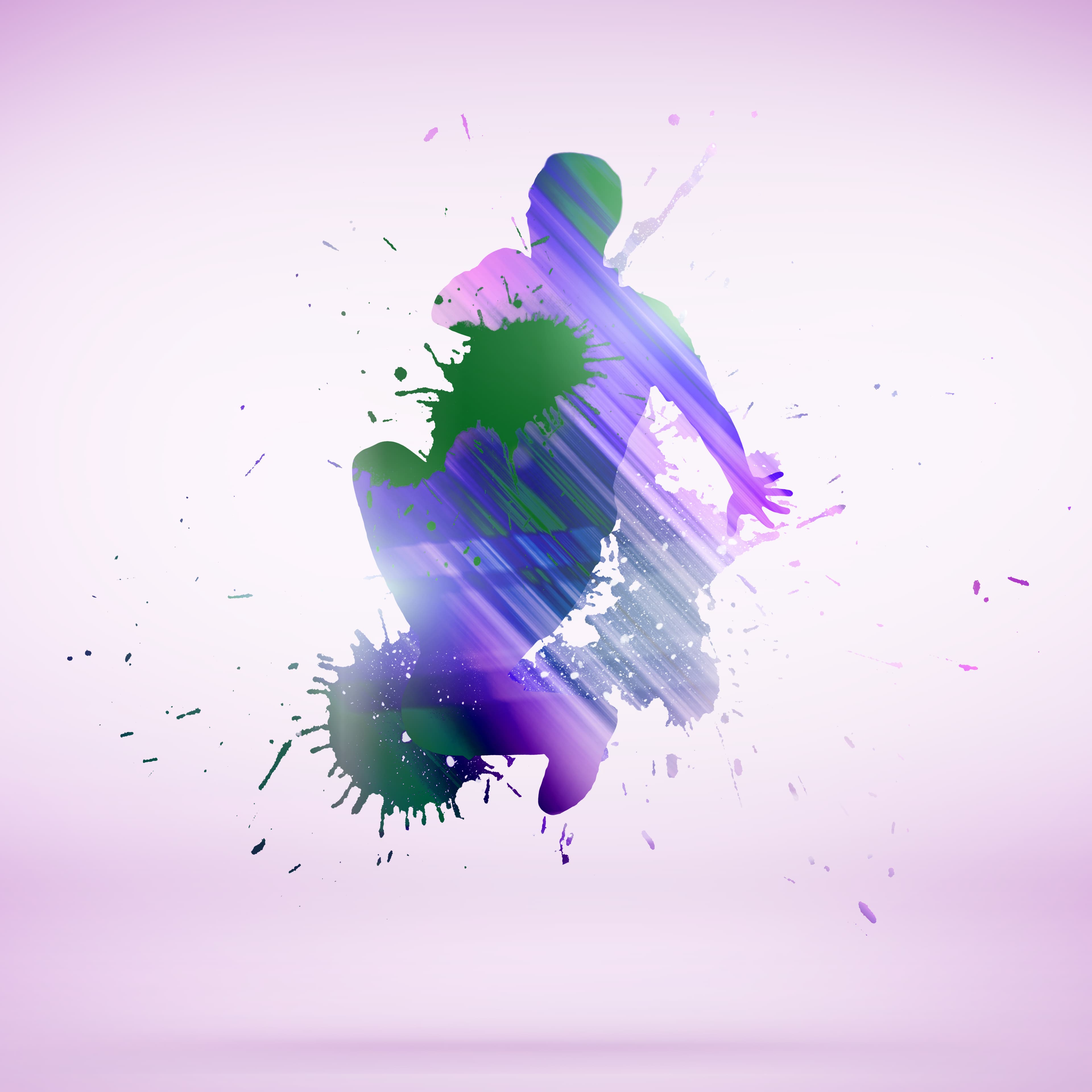  dancer in splash of paint